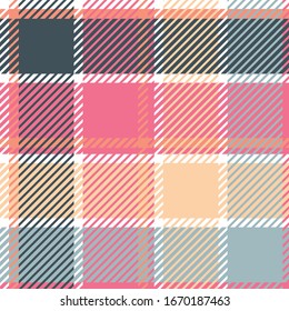 Plaid or tartan vector is background or texture in many color of graphic design