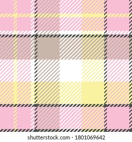 Plaid or tartan vector is background or texture in many color of graphic design