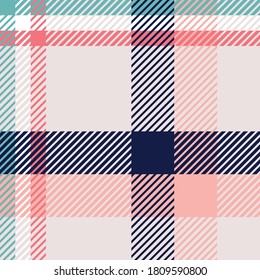 Plaid or tartan vector is background or texture in many color of graphic design