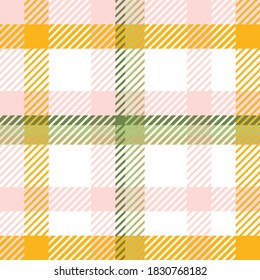 Plaid or tartan vector is background or texture in many color of graphic design