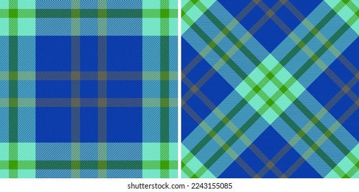 Plaid tartan vector. Check background textile. Seamless pattern texture fabric in set.