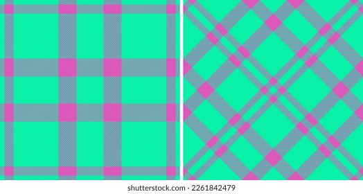 Fondo textil. Vector de comprobación de tejido. Textura de patrón de tartán sin fisuras en conjunto.