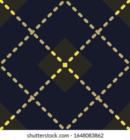 Plaid textile seamless pattern background lumberjack cloth vector isolated illustration.