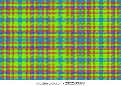 Plaid textile seamless of vector texture background with a tartan pattern fabric check in bright and red colors.