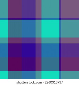 Plaid textile tartan. Check pattern background. Texture fabric vector seamless in pink and turquoise colors.