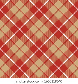 Plaid textile tartan seamless pattern. Vector illustration.