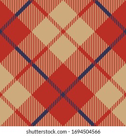 Plaid textile tartan seamless pattern. Vector illustration.