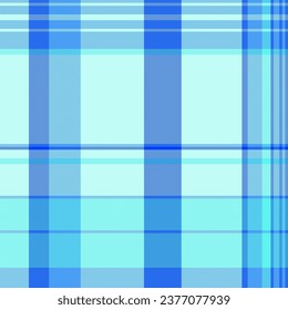 Plaid textile vector of fabric pattern background with a tartan seamless texture check in light and blue colors.