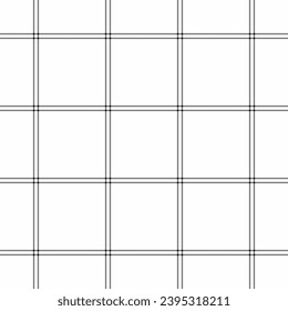 Plaid texture background of fabric textile vector with a seamless tartan check pattern in white and gray colors.