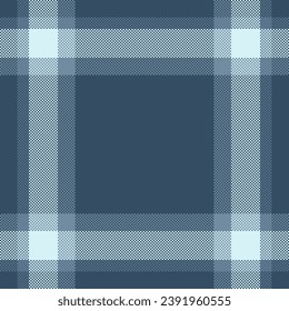 Plaid texture background of tartan vector seamless with a textile fabric check pattern in cyan and light colors.