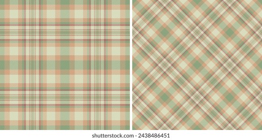 Plaid texture check of pattern vector background with a fabric seamless tartan textile. Set in nature colors. Geometric unique identity design.