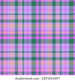Plaid texture check. Textile tartan pattern. Background fabric vector seamless in light and purple colors.