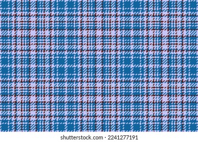 Plaid texture fabric. Textile seamless tartan. Vector pattern check background in light and blue colors.