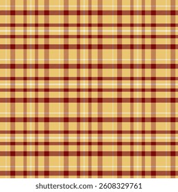 Plaid with twill weave repeat pattern in brown.Check tartan seamless pattern.Vector graphic  illustration background design for fabric and prints.