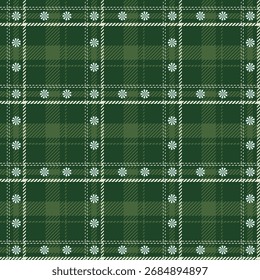 Repleto com sarja tecer repetição padrão em verde.Natal padrão sem costura.Checkered tartan geométrica vetor ilustração fundo para design para tecido e impressões.