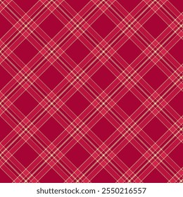 Plaid com sarja tecer repetição padrão.Checkered tartan gingham padrão sem costura em red.Geometric gráfico vetor ilustração projeto de fundo para tecido e prints.Textile textura para Natal.