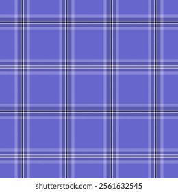 Plaid with twill weave repeat pattern.Checkered tartan gingham seamless pattern in purple.Geometric graphic vector illustration background design for fabric and prints.