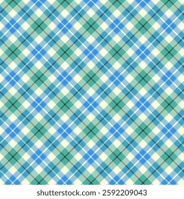 Plaid with twill weave repeat pattern.Colorful checkered tartan gingham seamless pattern.Geometric graphic vector illustration background design for fabric and prints.