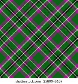 Plaid with twill weave repeat pattern.Gingham seamless pattern with stripes.Checkered tartan Geometric graphic vector illustration background for fabric and prints.