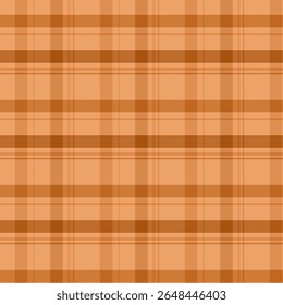 Plaid with twill weave repeat pattern.Gingham seamless pattern in brown.Checkered tartan geometric graphic vector illustration background design for fabric and prints.