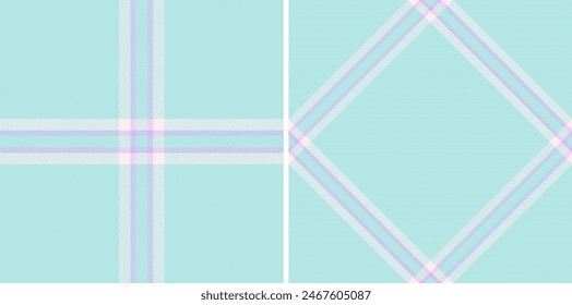 Fondo de Vector a cuadros de patrón de cuadros tartán con una textura textil sin costuras de la tela establecida en colores claros.