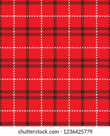 Plaid vector seamless pattern, lumberjack and tartan design