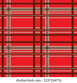 Plaid vector seamless pattern, lumberjack and tartan design