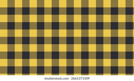 Plaid Yellow and Black Pattern design