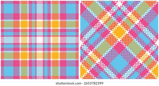 Plaids padrão sem emenda. Padrão de verificador sem emenda Tartan ilustração vetor conjunto para cachecol, cobertor, outro moderno primavera verão outono inverno tecido de férias impressão.