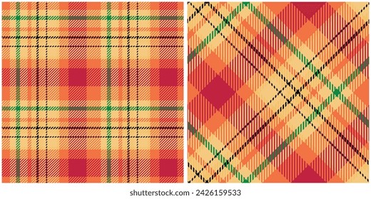 Plaids Pattern Seamless. Classic Plaid Tartan Traditional Scottish Woven Fabric. Lumberjack Shirt Flannel Textile. Pattern Tile Swatch Included.