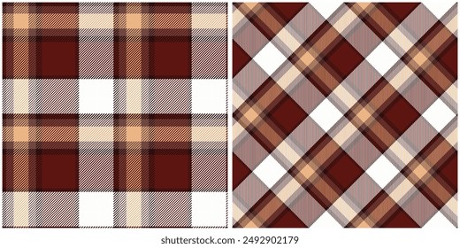 Plaids Pattern Seamless. Classic Scottish Tartan Design. Traditional Scottish Woven Fabric. Lumberjack Shirt Flannel Textile. Pattern Tile Swatch Included.