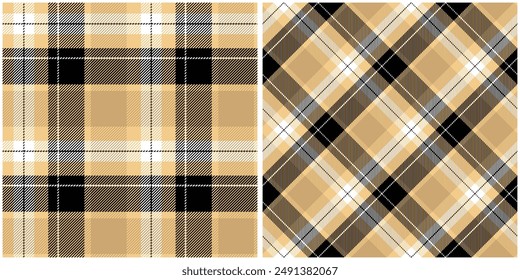 Plaids Pattern Seamless. Gingham Patterns Traditional Scottish Woven Fabric. Lumberjack Shirt Flannel Textile. Pattern Tile Swatch Included.