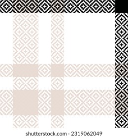 Plaids Patrón sin inconvenientes. Patrón sin inconvenientes del vector de colocación de tartán. Plantilla para el ornamento de diseño. Textura De Tela Sin Precedentes.