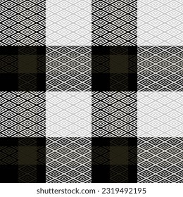 Plaids Pattern Seamless. Traditional Scottish Checkered Background. Traditional Scottish Woven Fabric. Lumberjack Shirt Flannel Textile. Pattern Tile Swatch Included.