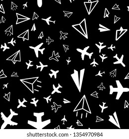 Plain Aircraft travel concept. Vector EPS 10 pattern