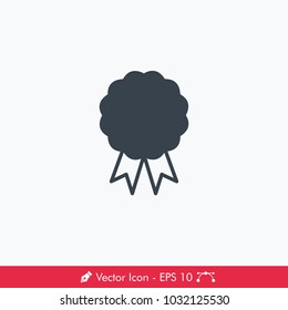Plain Badge Icon / Vector