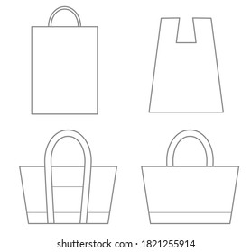 Plain bag template - for marketing and planning, design