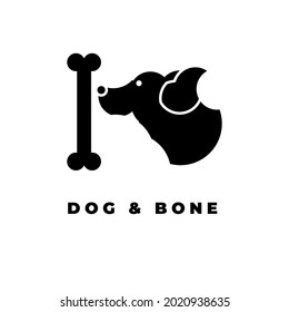 schwarzer Hund und Logo