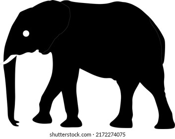 Plain black Elephant icon vector illustration