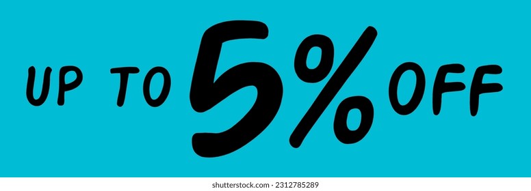 Blauer Discount-Banner mit einem Rabatt von bis zu 5 bis 90 % für Marketingprodukte oder andere große Veranstaltungen