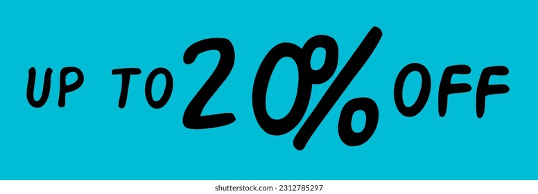 Plain blue discount banner simple up to 5 to 90% off for marketing year-end products or other big events