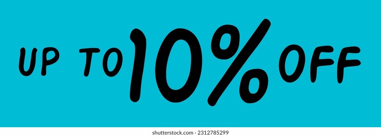 Plain blue discount banner simple up to 5 to 90% off for marketing year-end products or other big events
