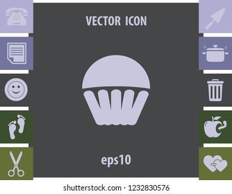 plain cake, vector icon