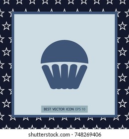 plain cake, vector icon