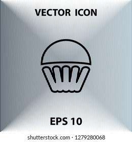 plain cake, vector outline icon