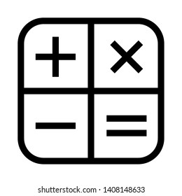 plain calculator icon plus minus multiply equal vector