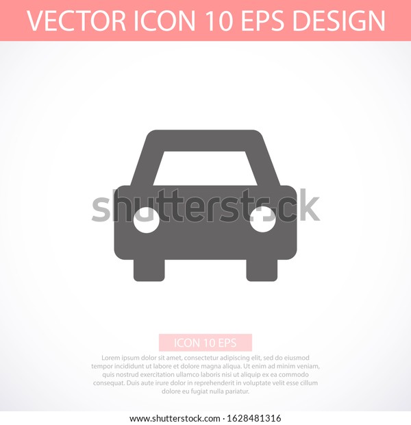 PLain car silhouette vector icon. Driving logo.\
vector icon image of vehicle vector icon . Front view of transport\
vector icon.