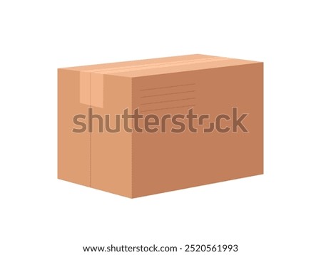 A plain cardboard box for shipping and storage, suitable for various items and sizes