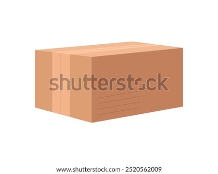 A plain cardboard box for shipping and storage, suitable for various items and sizes