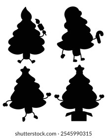Plain Christmas Tree Icon Design for Holiday Themes
